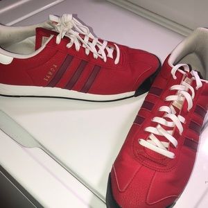Brand:AdidasSize:12Color:Red,White,Gold and Black
